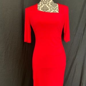Stunning Liz Claiborne Ruched Dress TRUE RED 4
